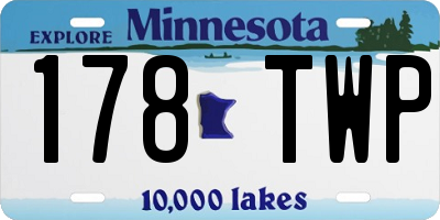 MN license plate 178TWP