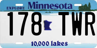 MN license plate 178TWR
