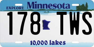 MN license plate 178TWS
