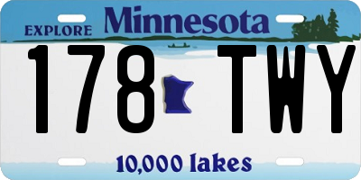 MN license plate 178TWY