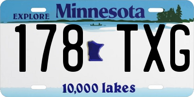 MN license plate 178TXG