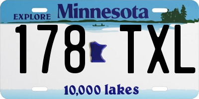 MN license plate 178TXL