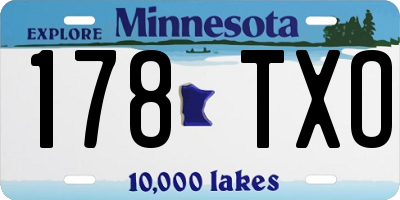 MN license plate 178TXO