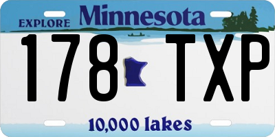 MN license plate 178TXP