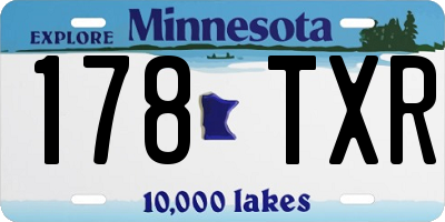 MN license plate 178TXR