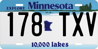 MN license plate 178TXV