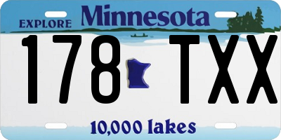 MN license plate 178TXX