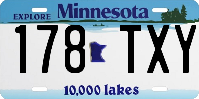 MN license plate 178TXY