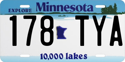 MN license plate 178TYA