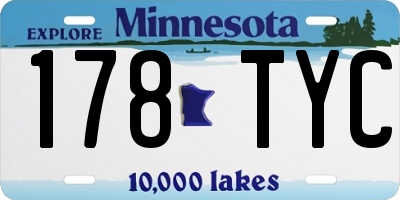 MN license plate 178TYC