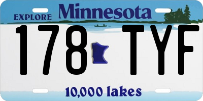 MN license plate 178TYF
