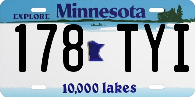 MN license plate 178TYI