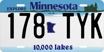 MN license plate 178TYK