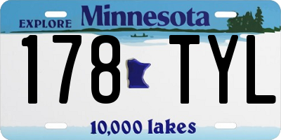MN license plate 178TYL