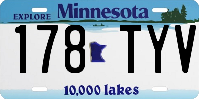 MN license plate 178TYV