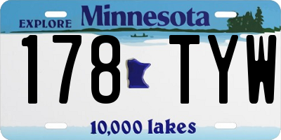 MN license plate 178TYW