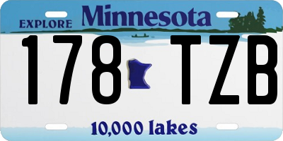MN license plate 178TZB