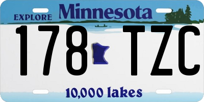 MN license plate 178TZC