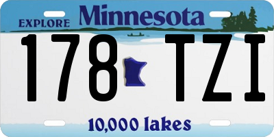 MN license plate 178TZI