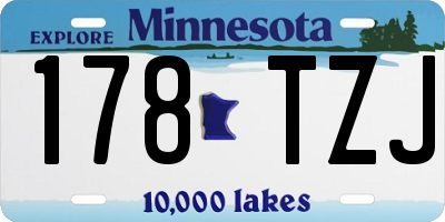 MN license plate 178TZJ
