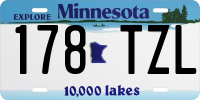 MN license plate 178TZL