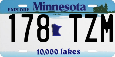 MN license plate 178TZM
