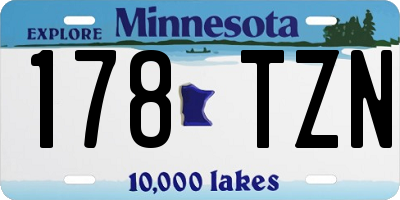 MN license plate 178TZN