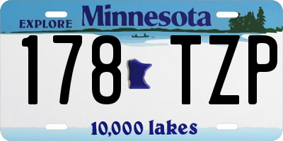 MN license plate 178TZP