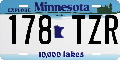 MN license plate 178TZR