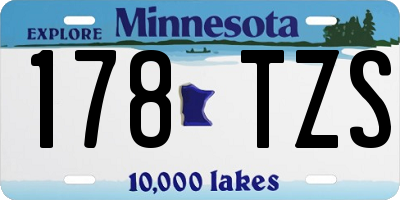 MN license plate 178TZS
