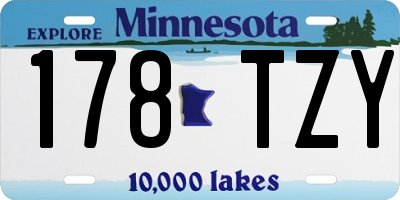 MN license plate 178TZY