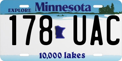 MN license plate 178UAC