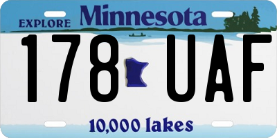 MN license plate 178UAF