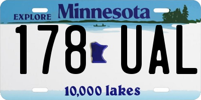 MN license plate 178UAL
