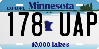 MN license plate 178UAP
