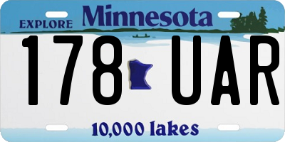 MN license plate 178UAR