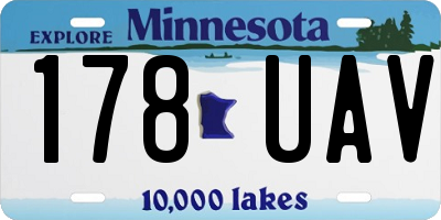 MN license plate 178UAV