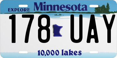MN license plate 178UAY