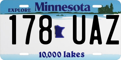 MN license plate 178UAZ