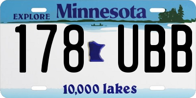 MN license plate 178UBB