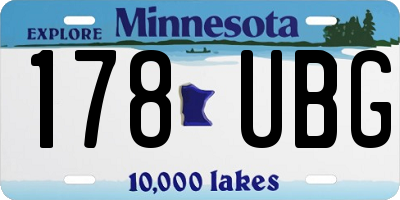 MN license plate 178UBG