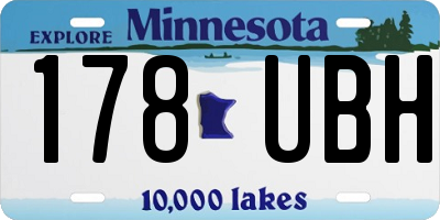 MN license plate 178UBH