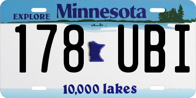 MN license plate 178UBI