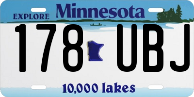 MN license plate 178UBJ