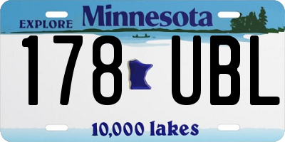 MN license plate 178UBL