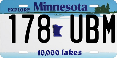 MN license plate 178UBM