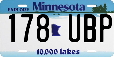 MN license plate 178UBP