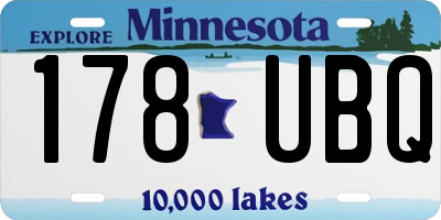 MN license plate 178UBQ