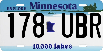 MN license plate 178UBR
