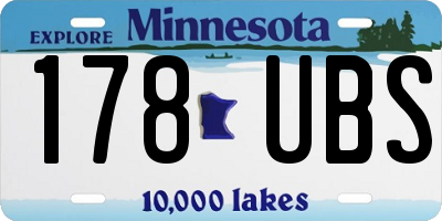 MN license plate 178UBS